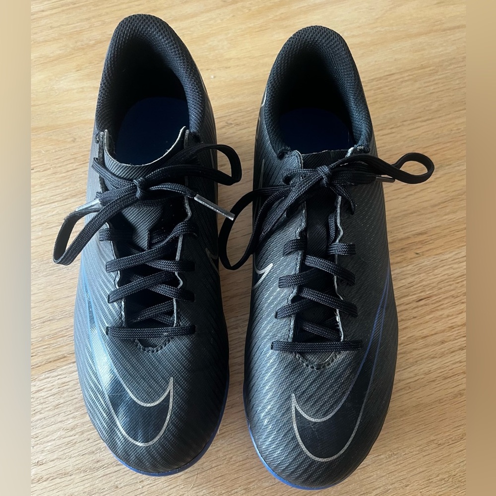 Nike Black & Blue Mercurial soccer cleats